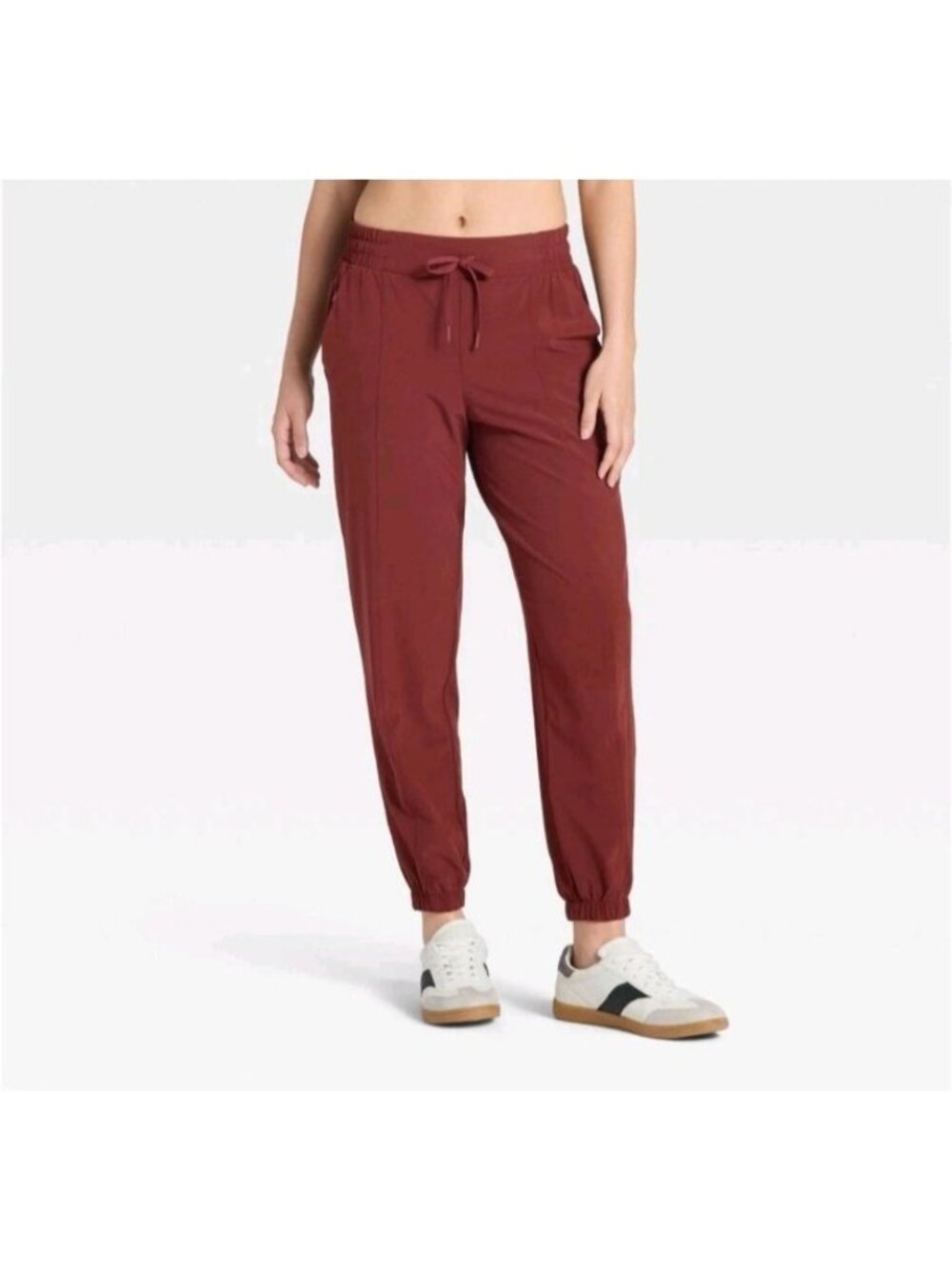 All In Motion Women's Active Light Weight Mid-Rise Cargo Joggers Maroon Size XXL - Picture 6 of 7